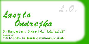 laszlo ondrejko business card